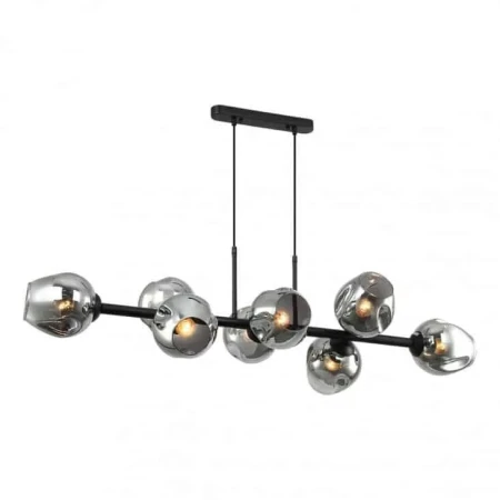 Lampa loft wisząca Borgo PND-30843-8 BK+SG czarna – Italux